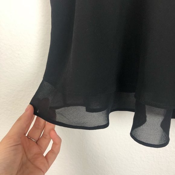 Soprano black cropped ruffle layered tank top - Picture 3 of 7